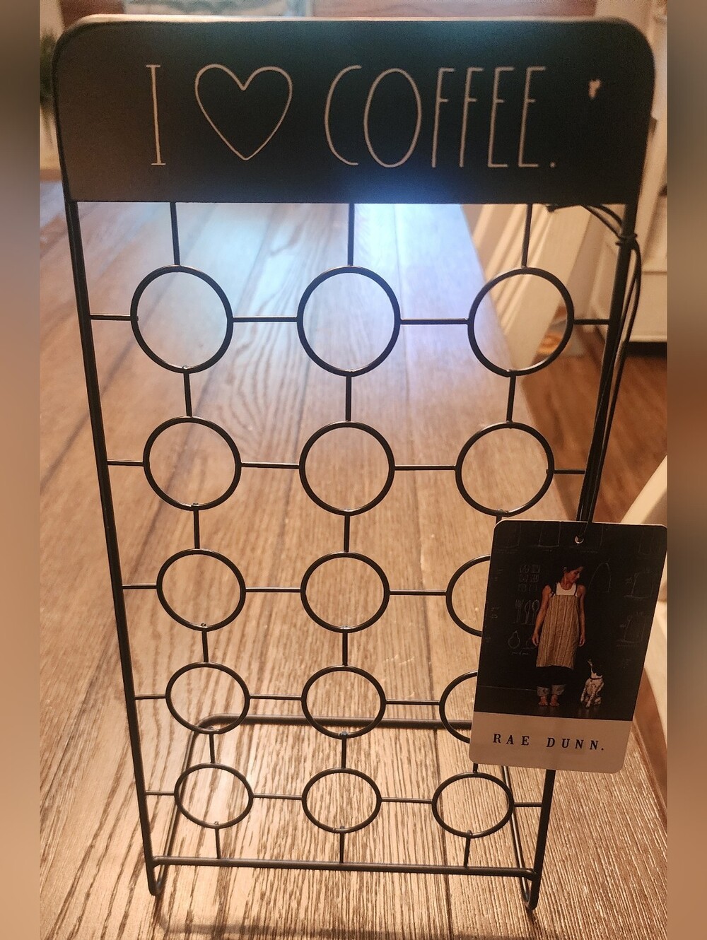 NWT Rae Dunn "I ♡ Coffee" Pod Holder, 13" × 7"